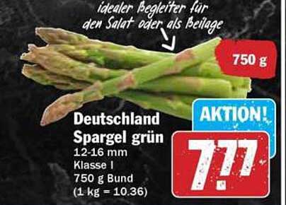 Deutschlands grüner Spargel – 750 g Bund für nur 5,49 €