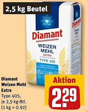 Diamant Weizen Mehl Extra 2,5 kg Beutel