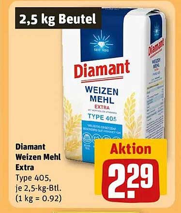 Diamant Weizen Mehl Extra 2,5 kg Beutel