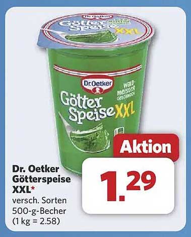 Dr. Oetker Götterspeise XXL, verschiedene Sorten 500-g-Becher