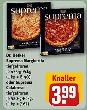Dr. Oetker Suprema Margherita oder Calabrese - Jetzt zugreifen!