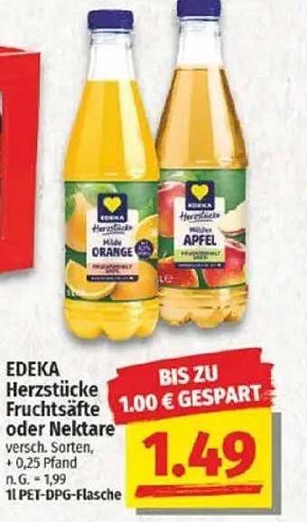 Edeka Herzstücke Fruchtsäfte oder Nektare