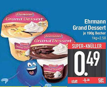 Ehrmann Grand Dessert je 190g Becher
