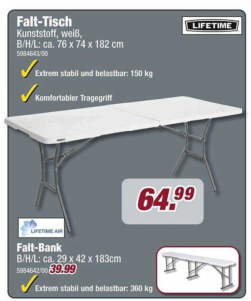 Falt-Tisch, weiß