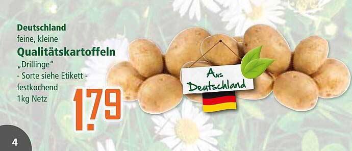 feine, kleine Qualitätskartoffeln 'Drillinge' – 1kg Netz