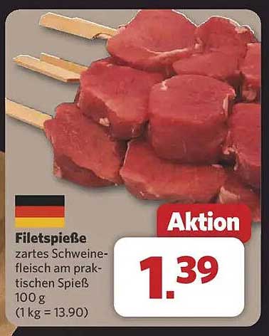 Filetspieße - zartes Schweinefleisch am praktischen Spieß