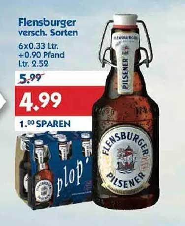 Flensburger Pilsener 6x0,33 Ltr., verschiedene Sorten