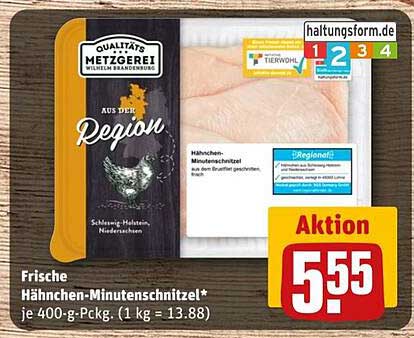 Frische Hähnchen-Minutensteaks, 400 g-Packung