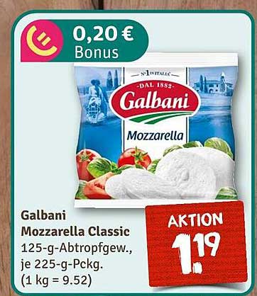 Galbani Mozzarella Classic 125-g-Abtropfgew.