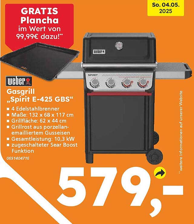 Gasgrill „Spirit E-425 GBS“