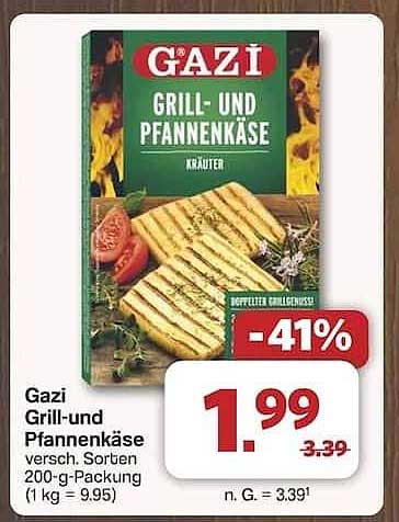 Gazi Grill- und Pfannen Käse - versch. Sorten 200-g-Packung