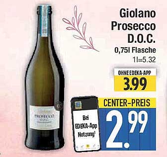 Giolano Prosecco D.O.C. 0,75l Flasche