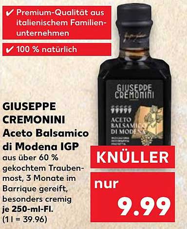GIUSEPPE CREMONINI Aceto Balsamico di Modena IGP 250 ml