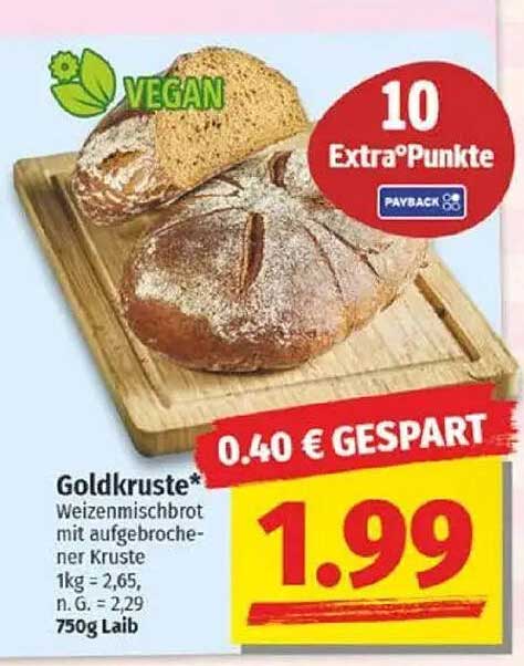 Goldkruste* Weizenmischbrot mit aufgebrochener Kruste