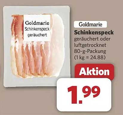 Goldmarie Schinkenspeck geräuchert oder luftgetrocknet 80-g-Packung