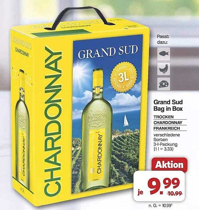 Grand Sud Bag in Box - Trocken Chardonnay aus Frankreich