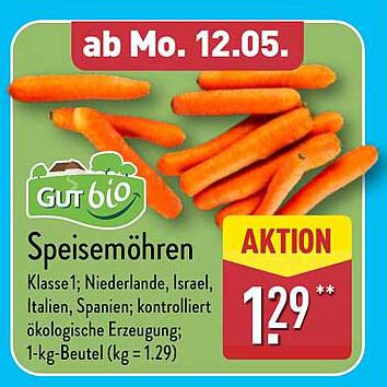 Gut bio Speisemöhren 1 kg - frisch und knackig