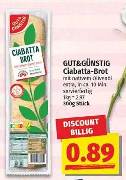 GUT& GÜNSTIG Ciabatta-Brot mit nativem Olivenöl extra