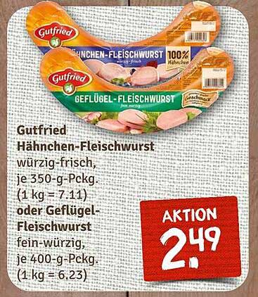 Gutfried Hähnchen- und Geflügel-Fleischwurst