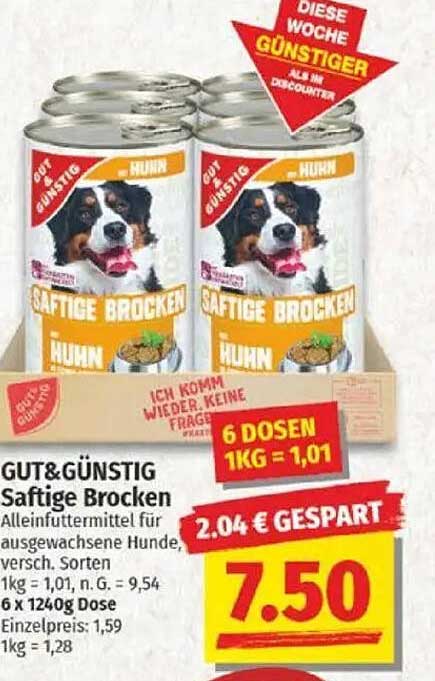GUT&GÜNSTIG Saftige Brocken Huhn