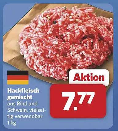 Hackfleisch gemischt aus Rind und Schwein, vielseitig verwendbar 1 kg