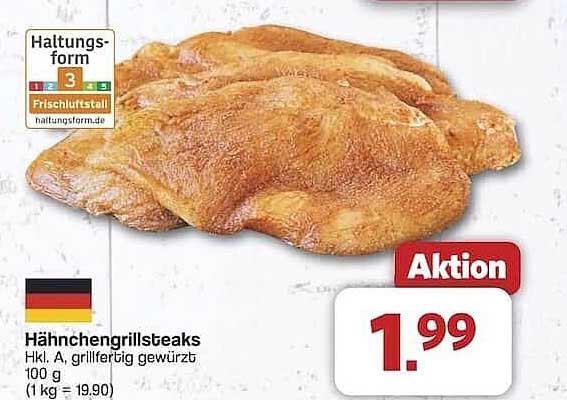 Hähnchengrillsteaks HkI. A, grillfertig gewürzt 100 g