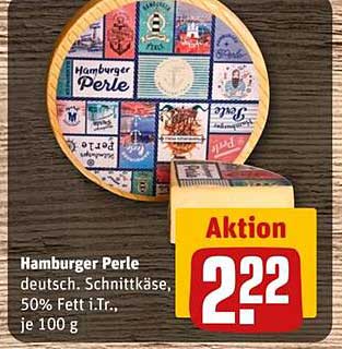 Hamburger Perle – deutscher Schnittkäse, 50% Fett i.Tr., je 100 g