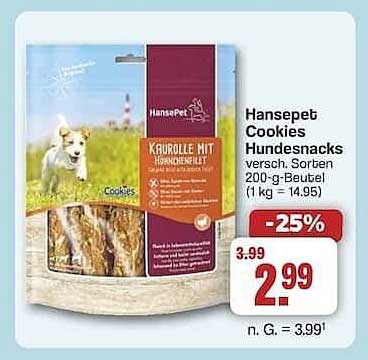 Hansepet Cookies Hundesnacks 200-g-Beutel