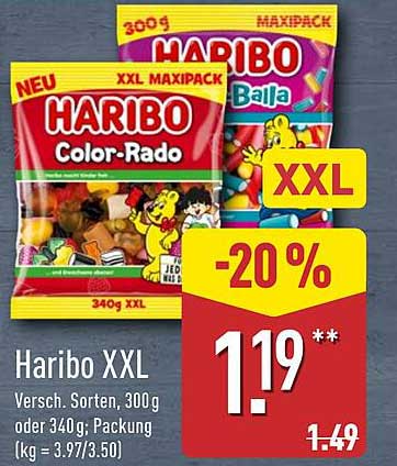 Haribo XXL - Verschiedene Sorten, 300 g oder 340 g