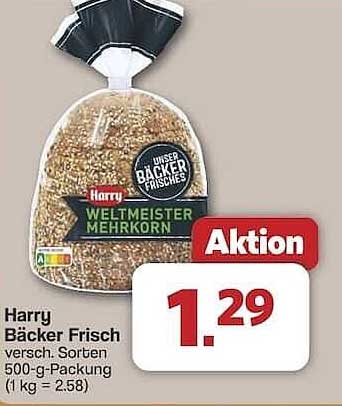 Harry Bäcker Frisch Weltmeister Mehrkorn 500-g-Packung