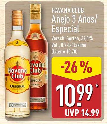 HAVANA CLUB Añejo 3 Años/Especial - 0,7L Flasche