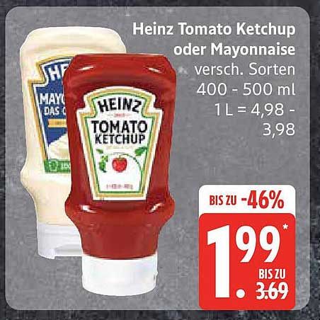 Heinz Tomaten Ketchup oder Mayonnaise 400 - 500 ml