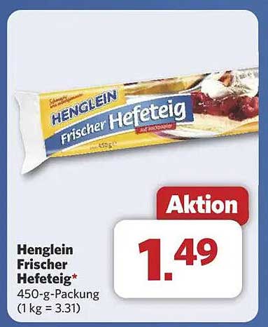 Henglein Frischer Hefeteig