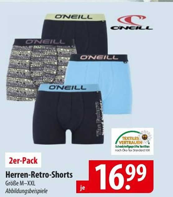 Herren-Retro-Shorts im 2er-Pack von O'Neill