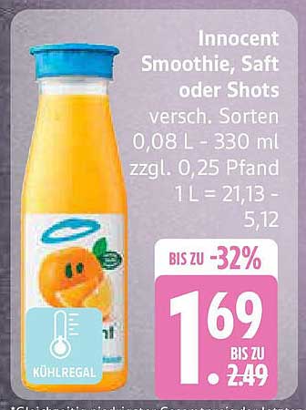 Innocent Smoothie, Saft oder Shots - Verschiedene Sorten 330 ml