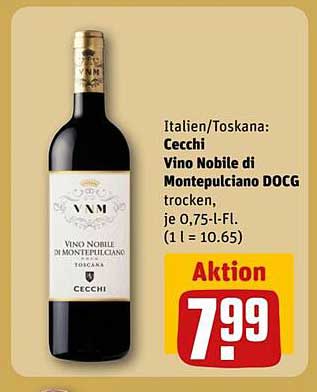 Italien/Toskana: Cecchi Vino Nobile di Montepulciano DOCG trocken, je 0,75-l-Fl.