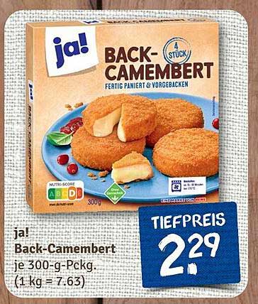ja! Back-Camembert 300-g-Pckg – Fertig paniert und vorgebacken