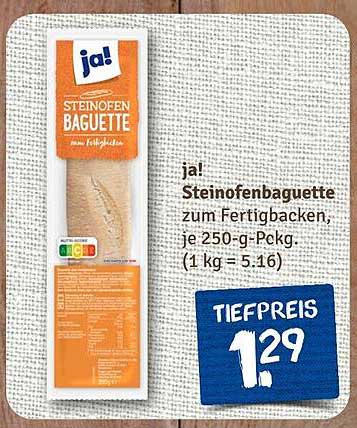 ja! Steinofenbaguette zum Fertigbacken, je 250-g-Pckg.