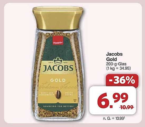 Jacobs Gold 200-g-Glas