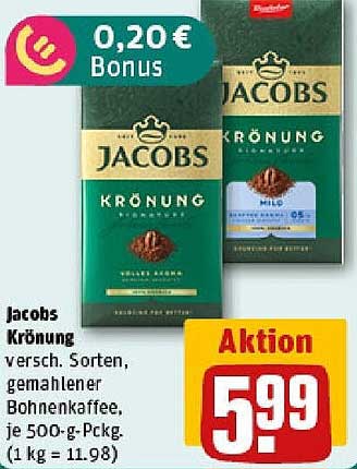 Jacobs Krönung gemahlener Bohnenkaffee 500 g