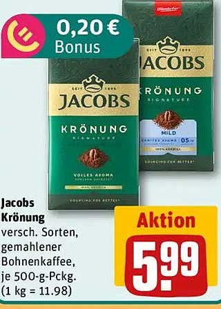 Jacobs Krönung gemahlener Bohnenkaffee, 500 g