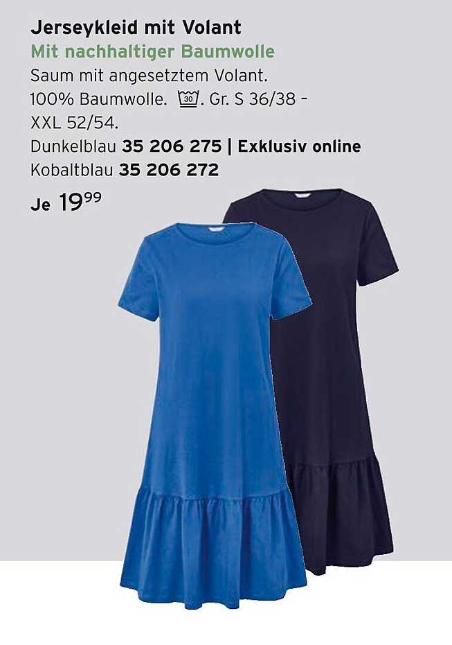 Jerseykleid mit Volant - Mit nachhaltiger Baumwolle