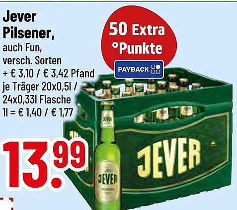 Jever Pilsener - Kasten 20x0,5L