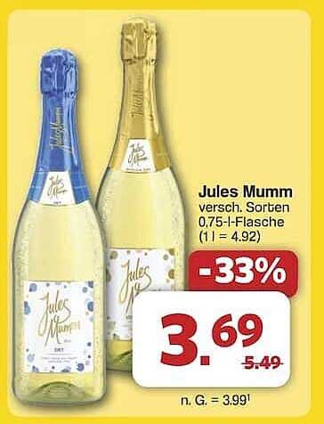 Jules Mumm 0,75 l - Sekt zur Feier des Lebens