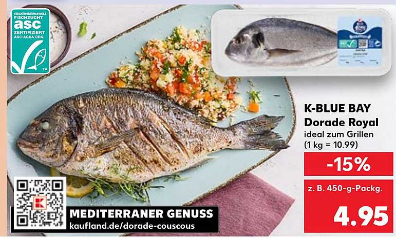 K-BLUE BAY Dorade Royal ideal zum Grillen (z. B. 450 g-Packg.)