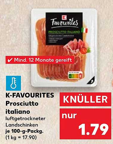 K-Favourites Prosciutto Italiano - Luftgetrockneter Landschinken