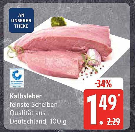 Kalbsleber feine Scheiben Qualität aus Deutschland, 100 g