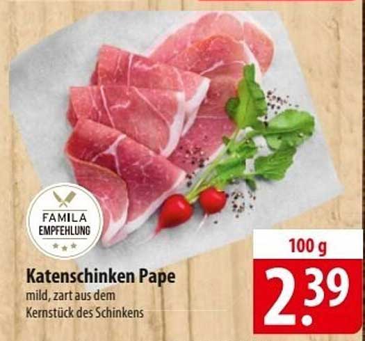 Katenschinken Pape - mild und zart aus dem Kernstück des Schinkens