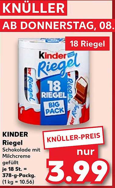 KINDER Riegel - 18 Riegel Big Pack