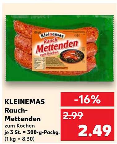 KLEINEMAS Rauch-Mettenden zum Kochen